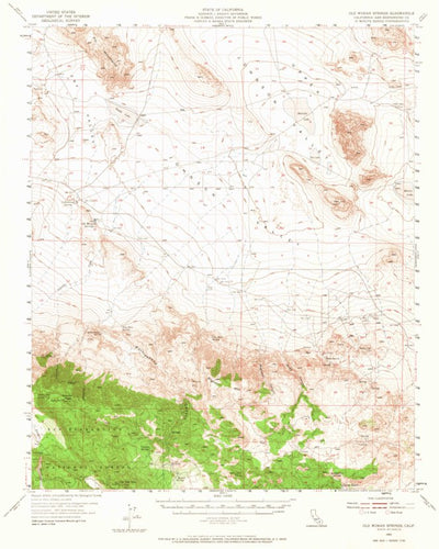 United States Geological Survey Old Woman Springs, CA (1955, 62500-Scale) digital map