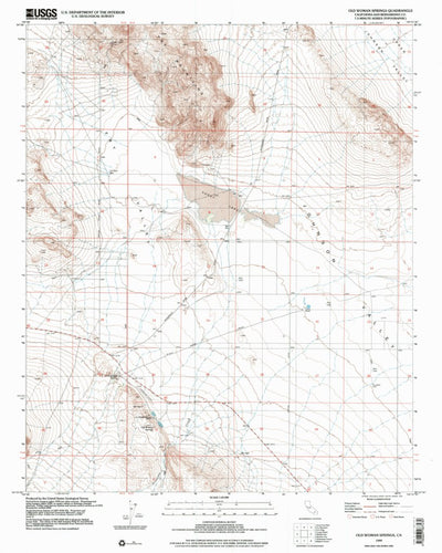United States Geological Survey Old Woman Springs, CA (1999, 24000-Scale) digital map