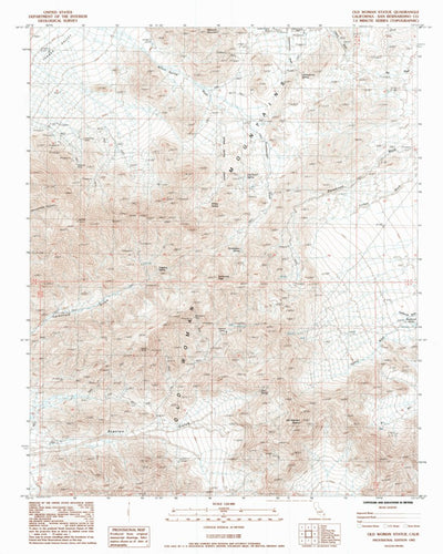 United States Geological Survey Old Woman Statue, CA (1985, 24000-Scale) digital map