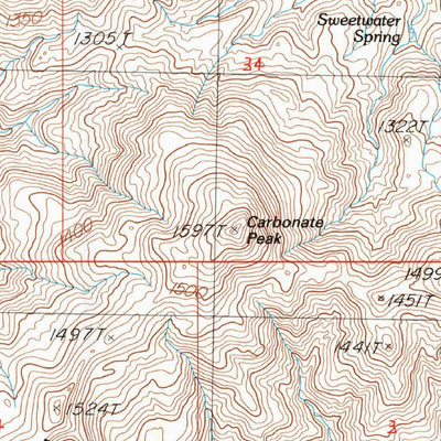 United States Geological Survey Old Woman Statue, CA (1985, 24000-Scale) digital map