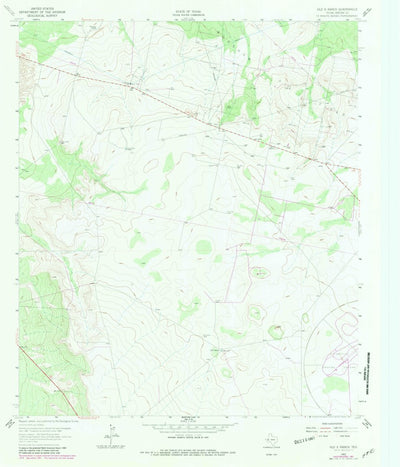 United States Geological Survey Old X Ranch, TX (1963, 24000-Scale) digital map
