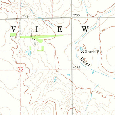 United States Geological Survey Oldham NW, SD (1968, 24000-Scale) digital map