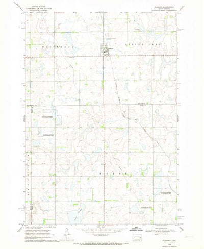 United States Geological Survey Oldham, SD (1968, 24000-Scale) digital map