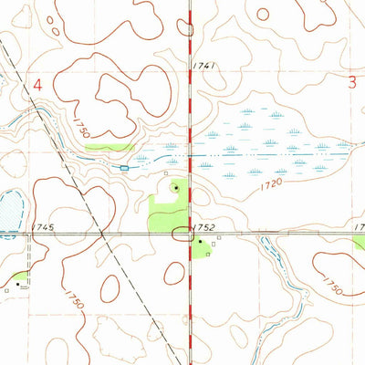 United States Geological Survey Oldham, SD (1968, 24000-Scale) digital map