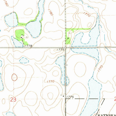United States Geological Survey Oldham, SD (1968, 24000-Scale) digital map