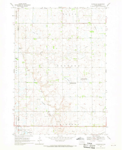 United States Geological Survey Oldham SE, SD (1968, 24000-Scale) digital map