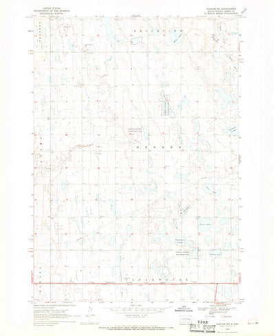 United States Geological Survey Oldham SW, SD (1968, 24000-Scale) digital map