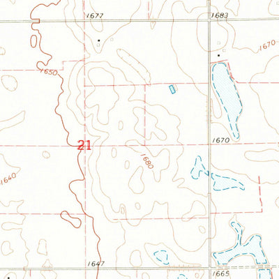 United States Geological Survey Oldham SW, SD (1968, 24000-Scale) digital map
