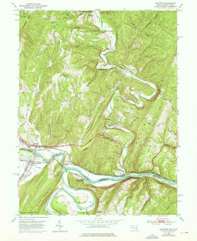 United States Geological Survey Oldtown, MD-WV (1950, 24000-Scale) digital map