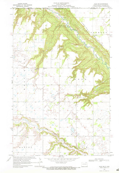 United States Geological Survey Olga NW, ND (1969, 24000-Scale) digital map