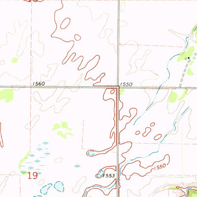 United States Geological Survey Olga NW, ND (1969, 24000-Scale) digital map