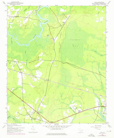 United States Geological Survey Olin, SC (1943, 24000-Scale) digital map
