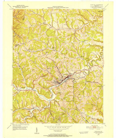 United States Geological Survey Olive Hill, KY (1950, 24000-Scale) digital map