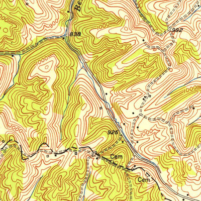 United States Geological Survey Olive Hill, KY (1950, 24000-Scale) digital map