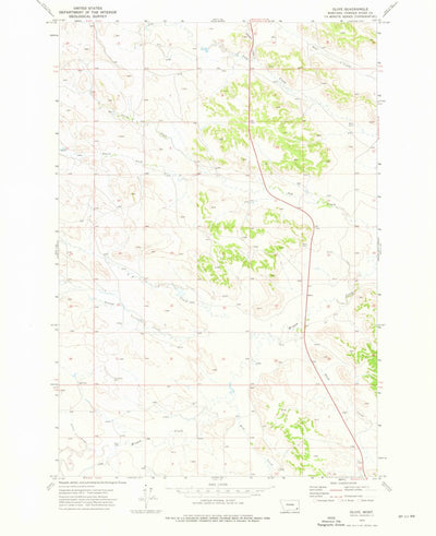 United States Geological Survey Olive, MT (1973, 24000-Scale) digital map