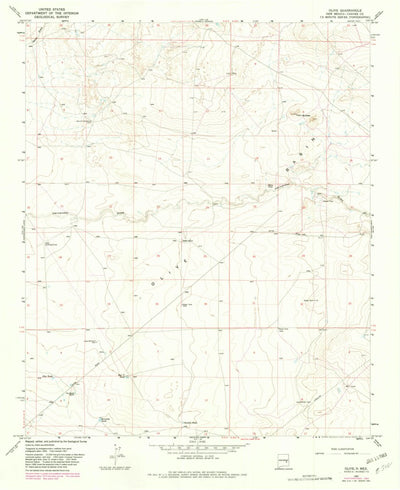 United States Geological Survey Olive, NM (1967, 24000-Scale) digital map
