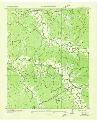 United States Geological Survey Olivehill, TN (1936, 24000-Scale) digital map
