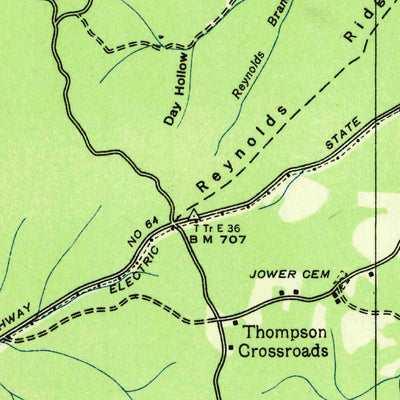 United States Geological Survey Olivehill, TN (1936, 24000-Scale) digital map