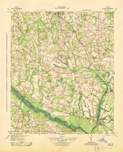 United States Geological Survey Oliver, GA (1943, 62500-Scale) digital map