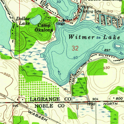 United States Geological Survey Oliver Lake, IN (1959, 24000-Scale) digital map