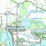 United States Geological Survey Oliver Lake, IN (1992, 24000-Scale) digital map