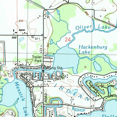 United States Geological Survey Oliver Lake, IN (1992, 24000-Scale) digital map