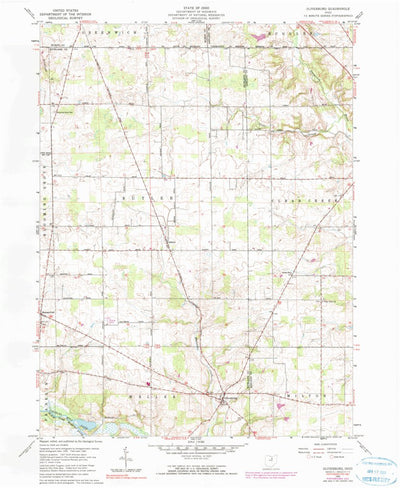 United States Geological Survey Olivesburg, OH (1960, 24000-Scale) digital map