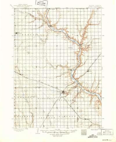 United States Geological Survey Olivet, SD (1898, 125000-Scale) digital map