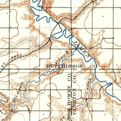 United States Geological Survey Olivet, SD (1898, 125000-Scale) digital map