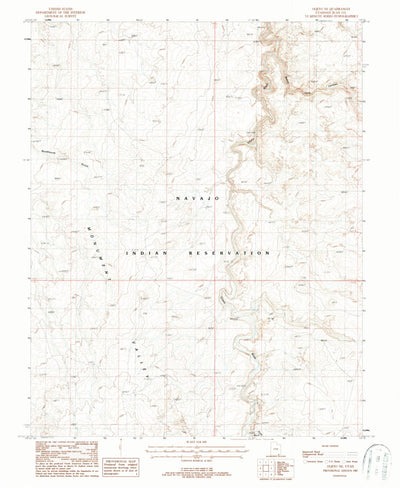 United States Geological Survey Oljato NE, UT (1987, 24000-Scale) digital map