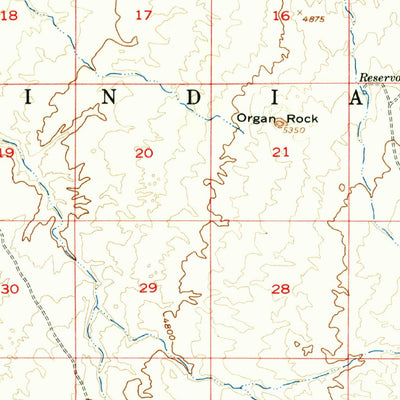 United States Geological Survey Oljato, UT-AZ (1952, 62500-Scale) digital map