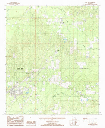 United States Geological Survey Olla East, LA (1984, 24000-Scale) digital map