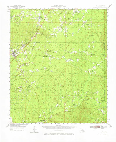 United States Geological Survey Olla, LA (1955, 62500-Scale) digital map