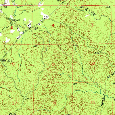 United States Geological Survey Olla, LA (1955, 62500-Scale) digital map