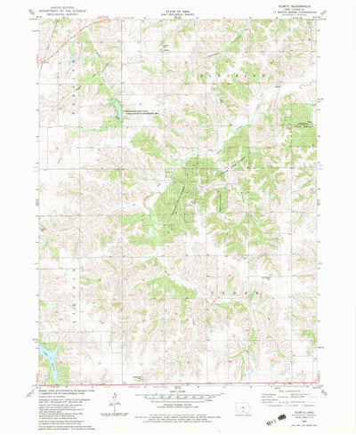 United States Geological Survey Olmitz, IA (1982, 24000-Scale) digital map
