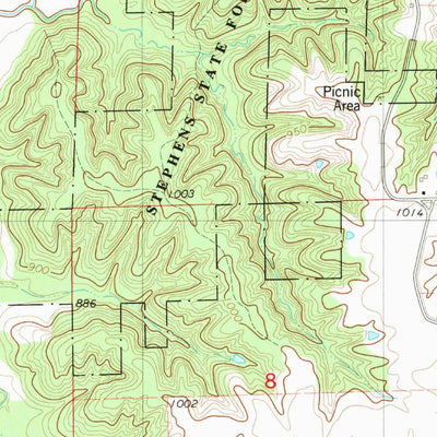 United States Geological Survey Olmitz, IA (1982, 24000-Scale) digital map