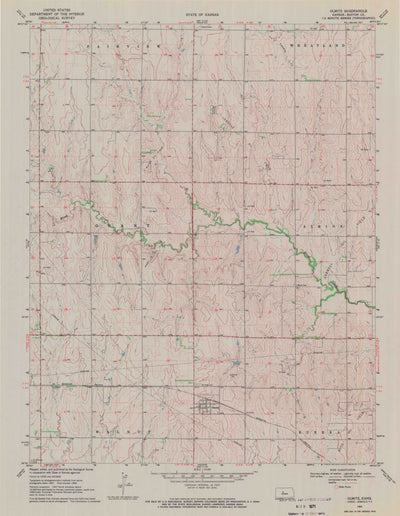 United States Geological Survey Olmitz, KS (1969, 24000-Scale) digital map