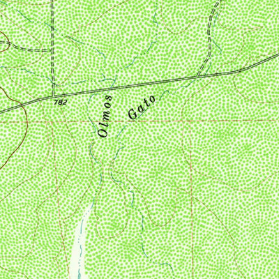 United States Geological Survey Olmos Creek, TX (1974, 24000-Scale) digital map