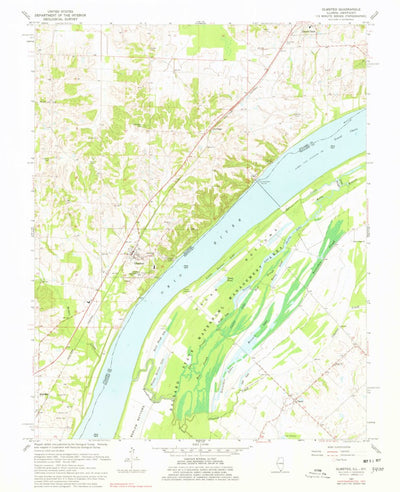 United States Geological Survey Olmsted, IL-KY (1967, 24000-Scale) digital map