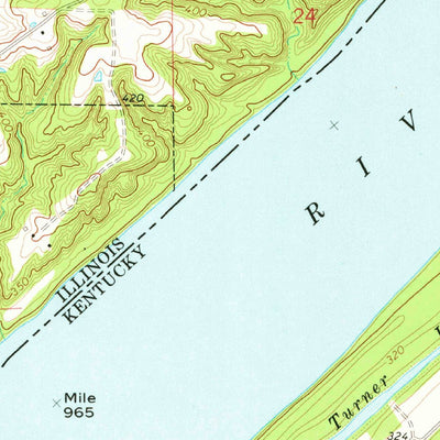 United States Geological Survey Olmsted, IL-KY (1967, 24000-Scale) digital map