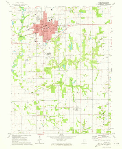 United States Geological Survey Olney, IL (1971, 24000-Scale) digital map