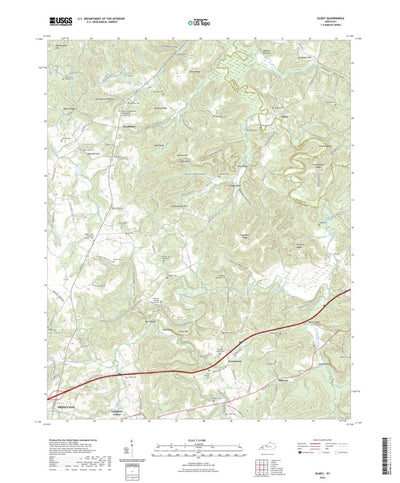 United States Geological Survey Olney, KY (2022, 24000-Scale) digital map