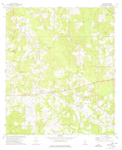 United States Geological Survey Oloh, MS (1974, 24000-Scale) digital map