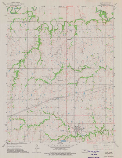 United States Geological Survey Olpe, KS (1973, 24000-Scale) digital map
