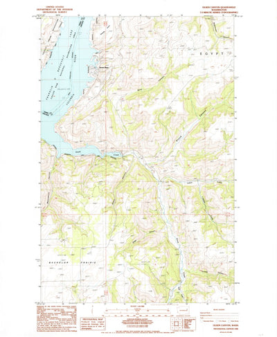United States Geological Survey Olsen Canyon, WA (1985, 24000-Scale) digital map