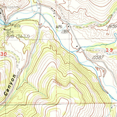 United States Geological Survey Olsen Canyon, WA (1985, 24000-Scale) digital map