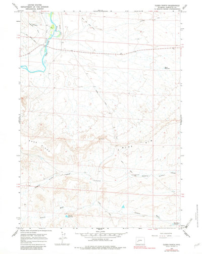 United States Geological Survey Olsen Ranch, WY (1964, 24000-Scale) digital map