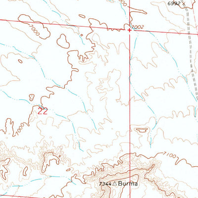 United States Geological Survey Olsen Ranch, WY (1964, 24000-Scale) digital map
