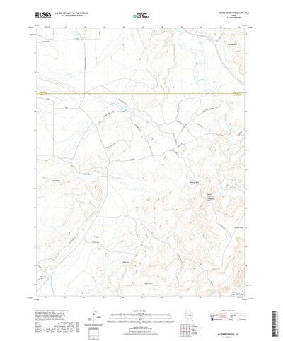 United States Geological Survey Olsen Reservoir, UT (2020, 24000-Scale) digital map