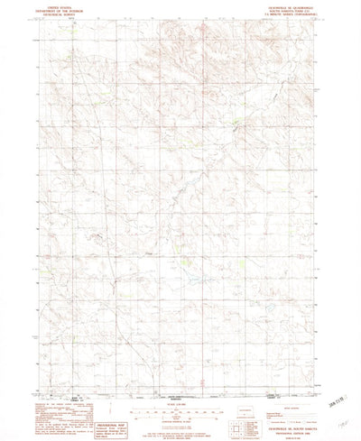 United States Geological Survey Olsonville SE, SD (1982, 24000-Scale) digital map